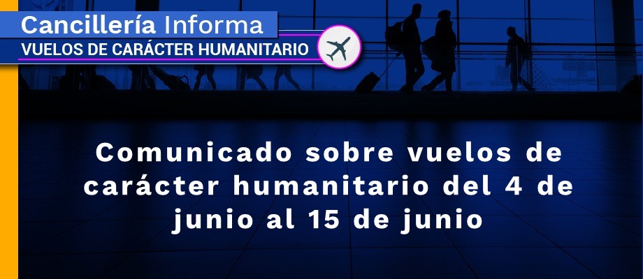 Comunicado sobre vuelos de carácter humanitario